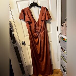 Azazie Soren Stretch Satin Dress